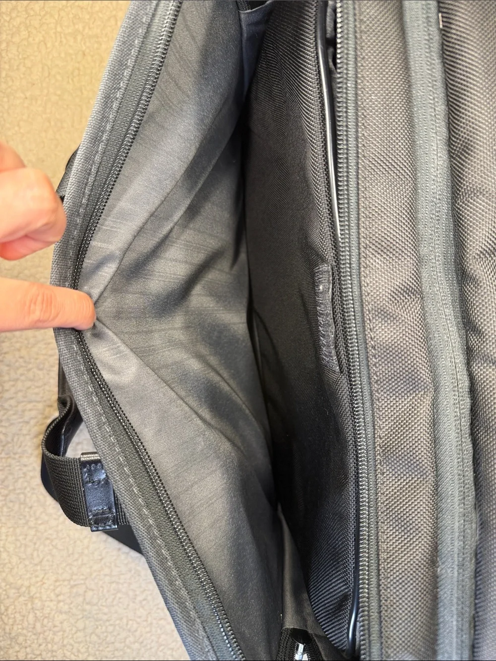 Tumi Dark Gray Laptop Briefcase Alpha Expandable